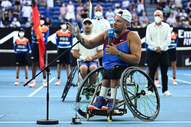 Wheelchair tennis icon Dylan Alcott’s fabulous career came to a close at the Australian Open in 2022. 