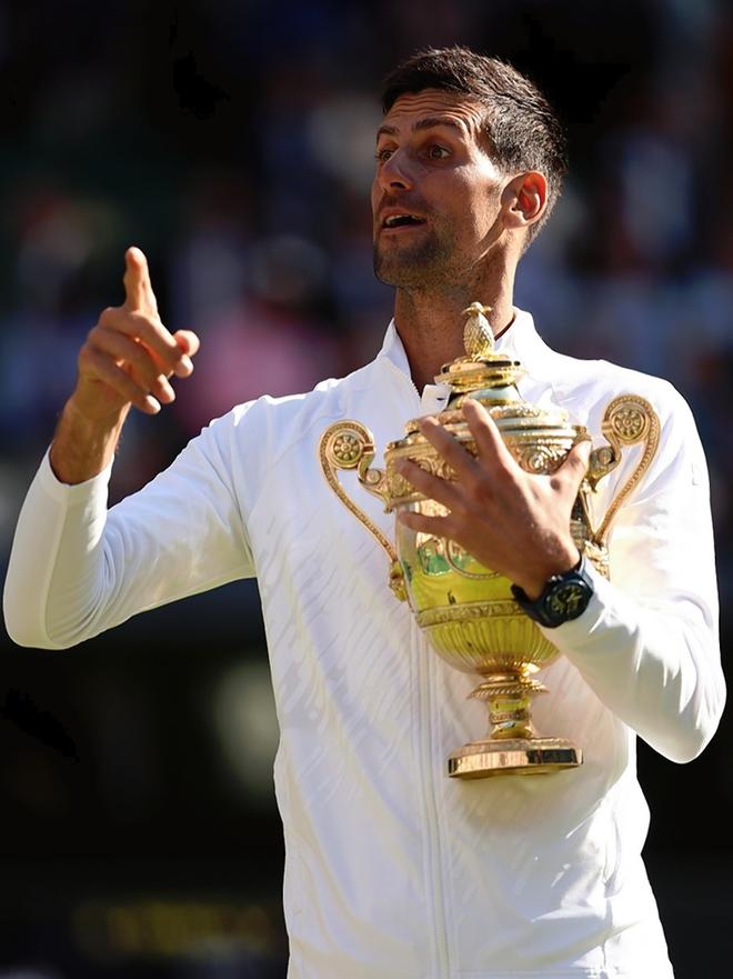 Mixed feelings: Novak Djokovic’s reckless refusal to get vaccinated against Covid-19 resulted in his being prohibited from playing the Australian and U.S. Opens. Still, the extremely ambitious Serb managed to seize his seventh Wimbledon title.