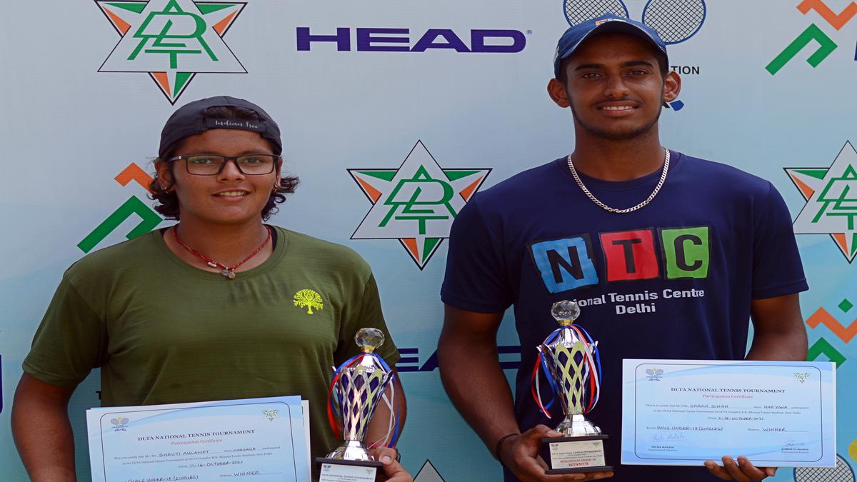 Karan and Shruti shine at National junior tennis championships