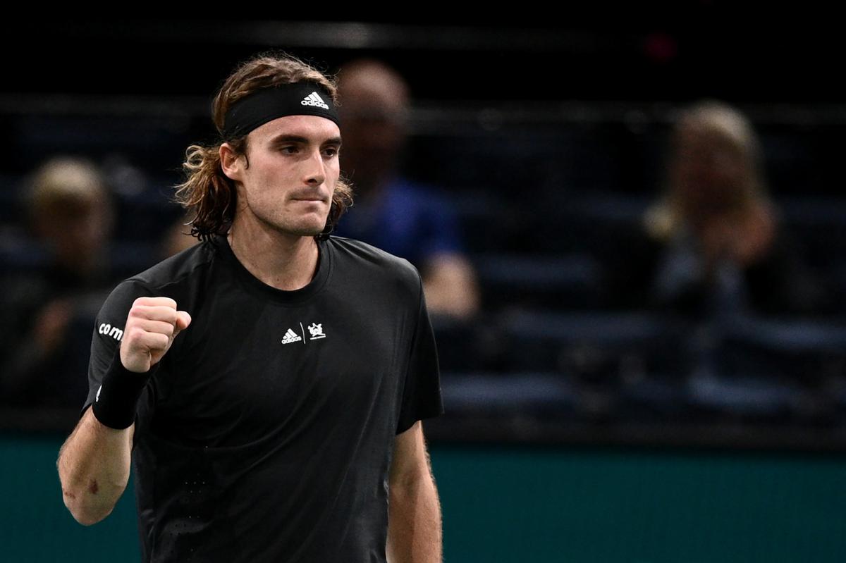 Tsitsipas sees off Evans at Paris Masters, Medvedev out