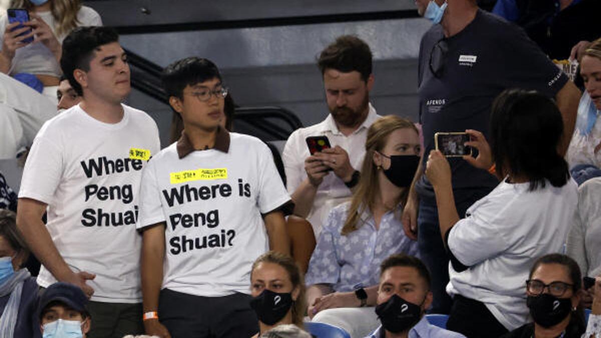 Peng Shuai T-shirt campaign resumes on Finals day at Melbourne Park