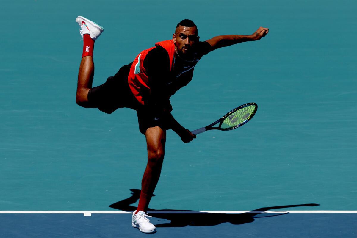 Kyrgios lashes out at chair umpire, ATP after Miami Open loss