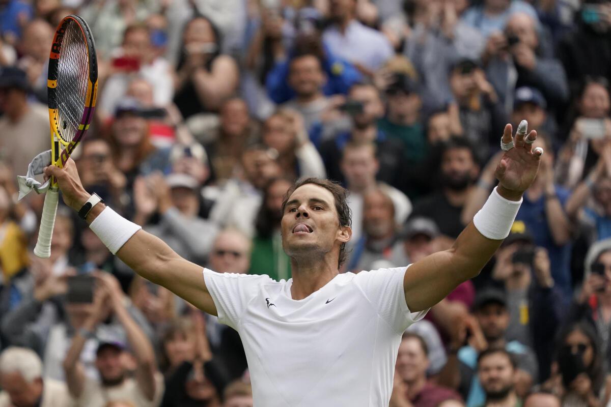 Wimbledon 2022 Nadal overcomes third set wobble to reach second round