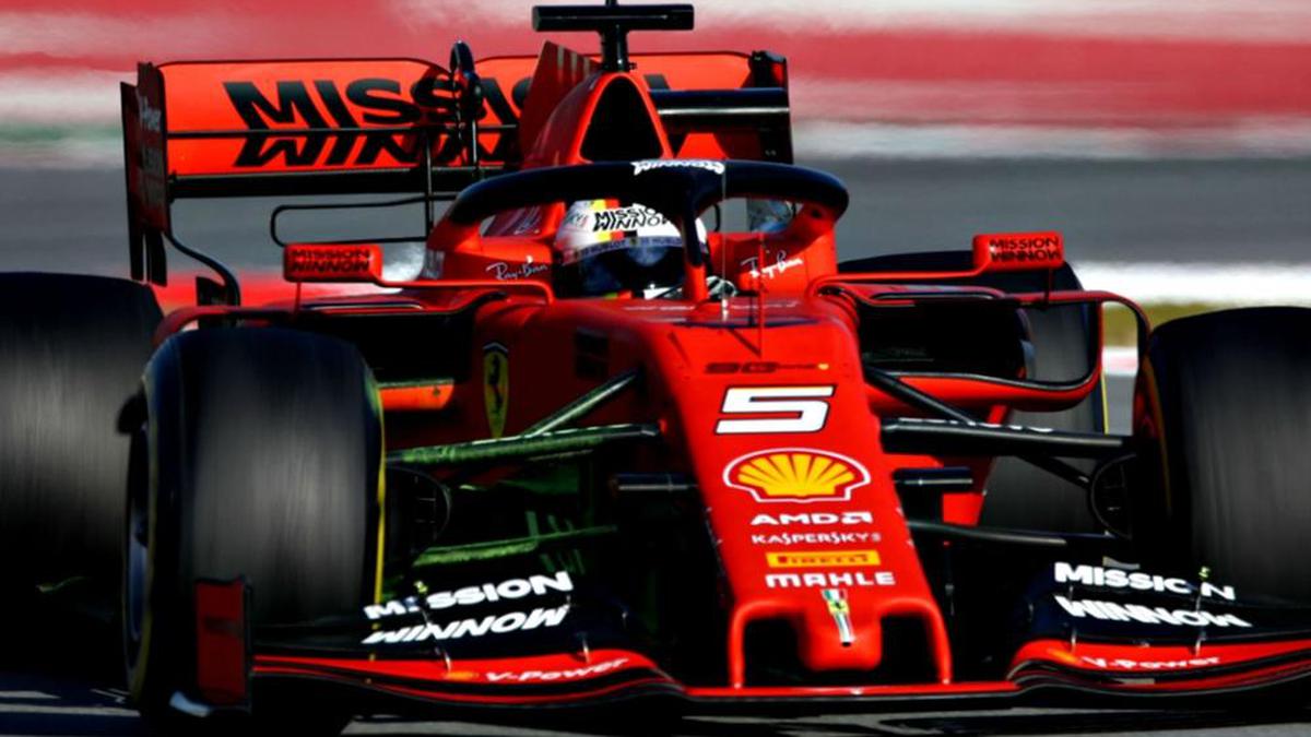 Ferrari's Vettel revels in start to F1 testing