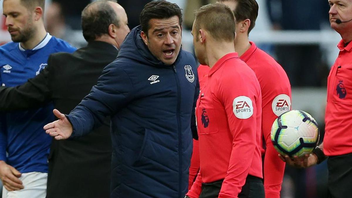 Everton's Silva charged by FA after confronting referee