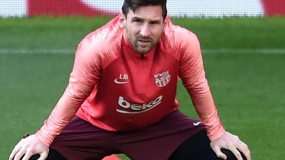 Champions League: Messi joins Barca training for Inter game