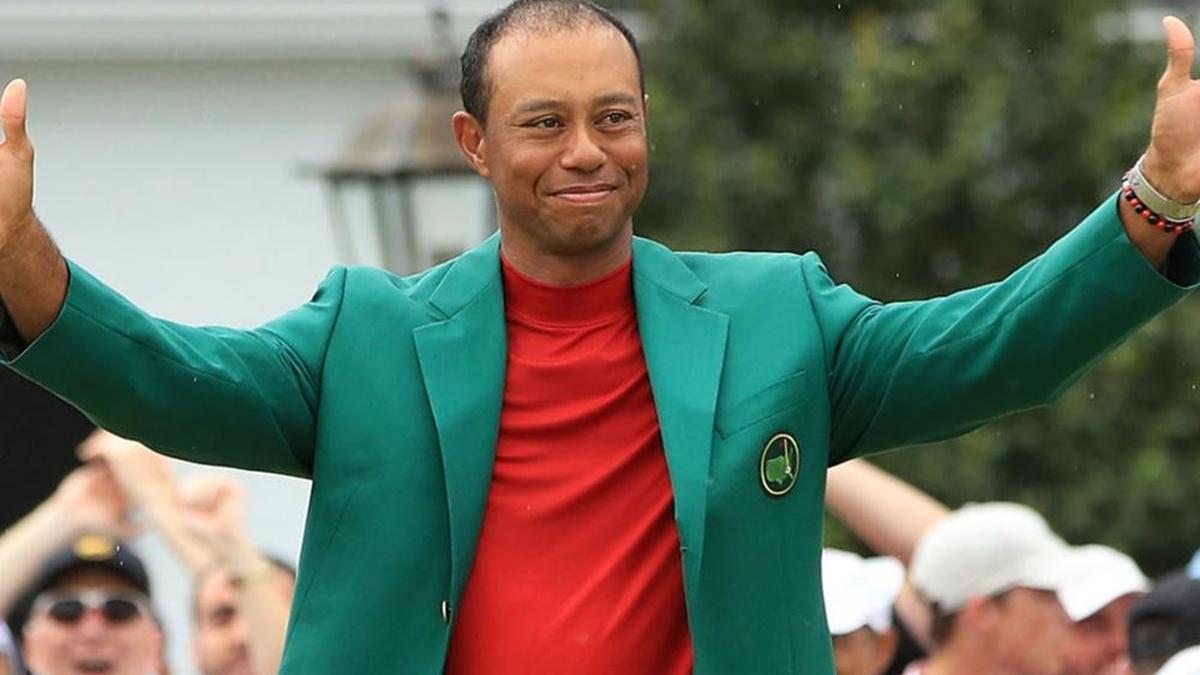 Coronavirus Tiger Woods dons green jacket for Masters dinner