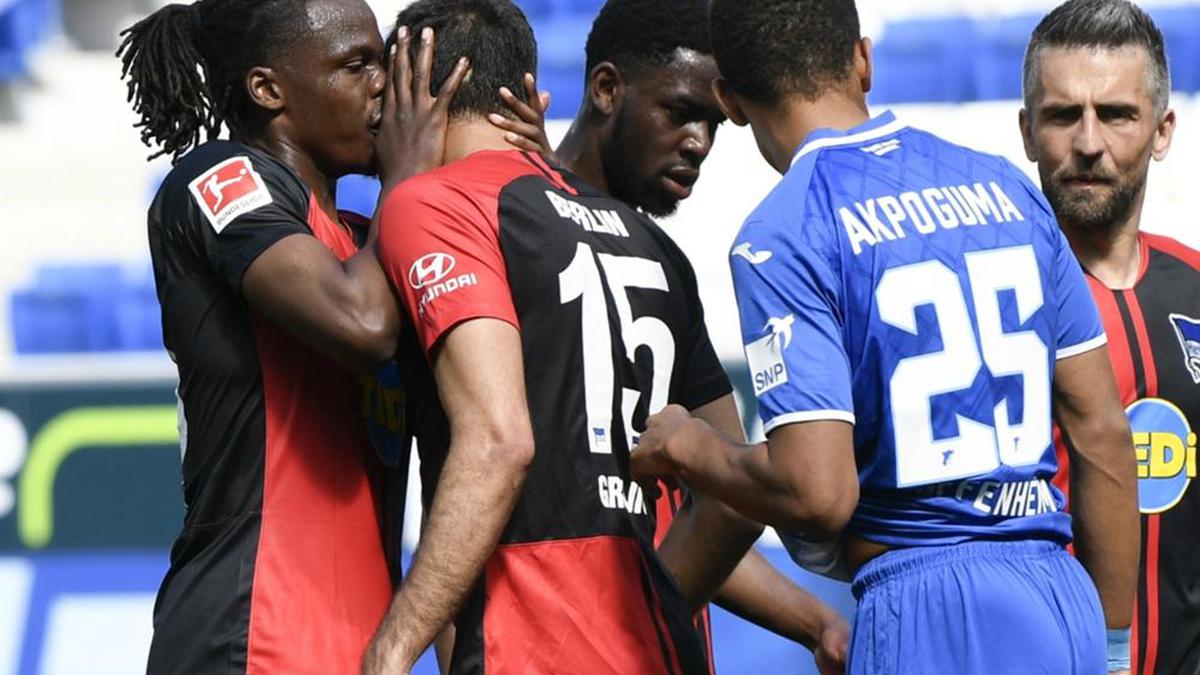 Bundesliga: I was explaining a set-piece - Boyata denies kissing Hertha teammate Grujic